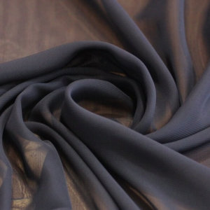 Ткань для халатов Шифон однотонный, чернильный